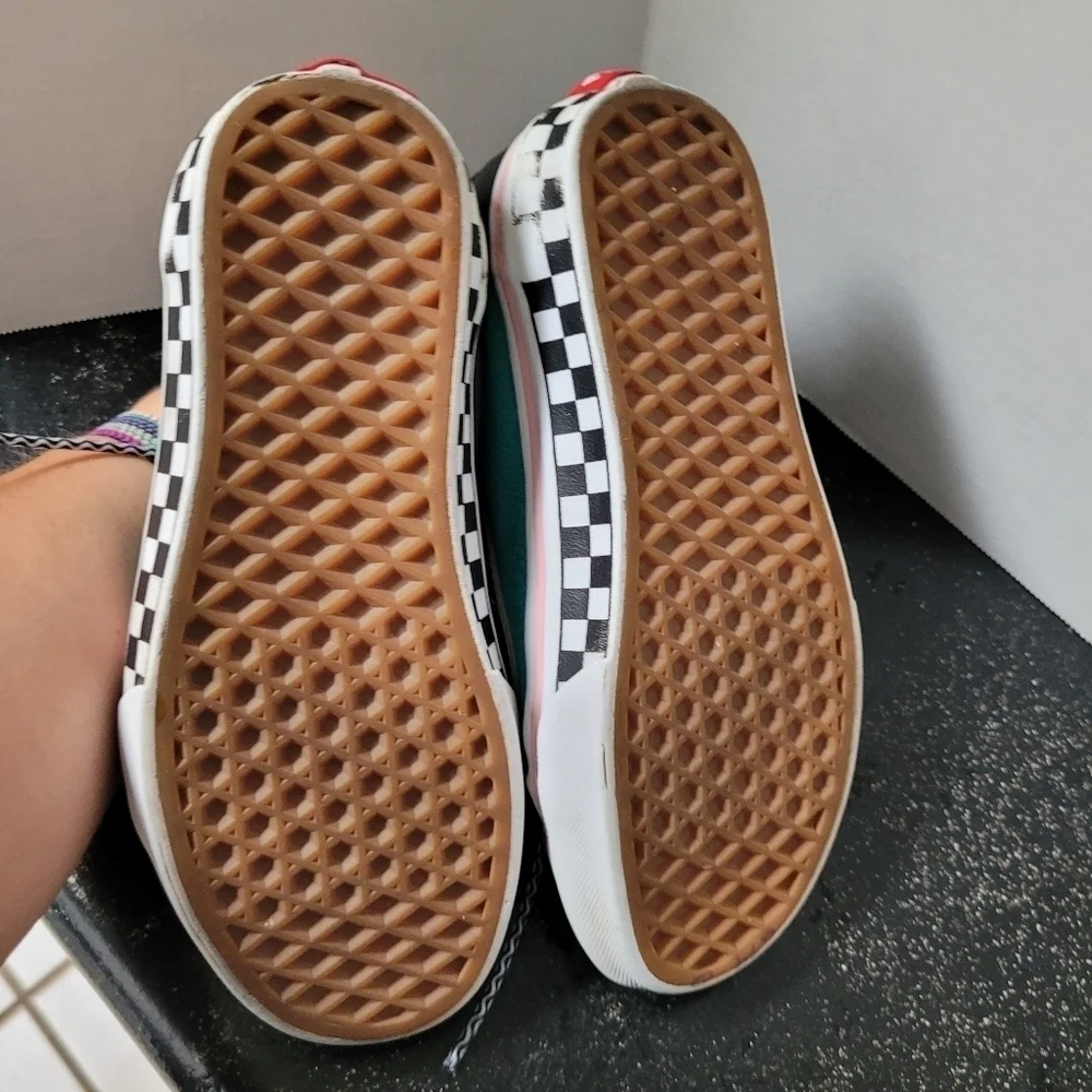 Vans black teal